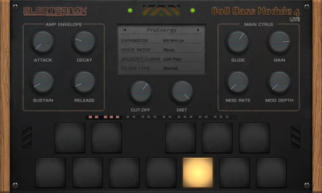 808 Bass Module 4 Lite plugin interface