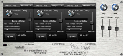 AfterShock Digital Delay plugin interface