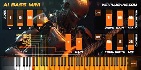 AI Bass Mini plugin interface