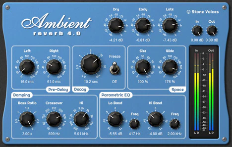 Ambient Reverb plugin interface