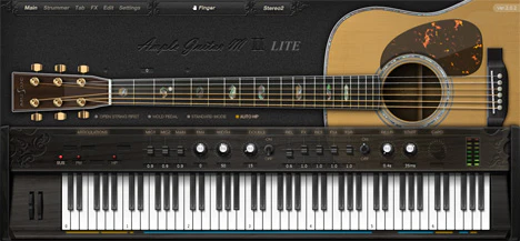Ample Guitar M Lite II plugin interface