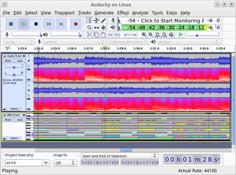 Audacity plugin interface