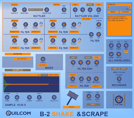 B-2 SHAKE & SCRAPE plugin interface