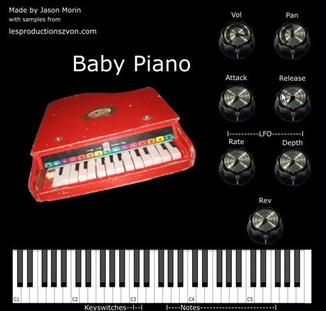 Baby Piano plugin interface