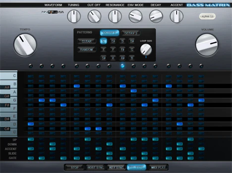 BassMatrix plugin interface