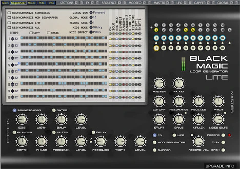 Black Magic Lite plugin interface