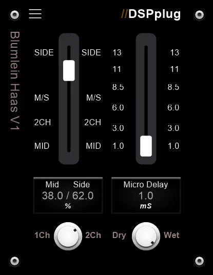 Blumlein Haas plugin interface