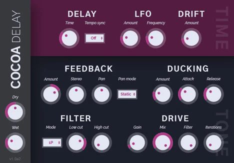 Cocoa Delay plugin interface
