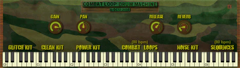 Combat Loop Drum Machine plugin interface