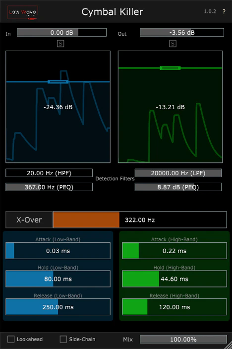 Cymbal Killer plugin interface