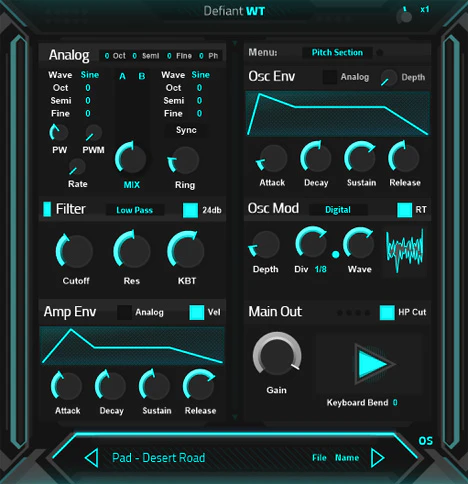 Defiant WT plugin interface