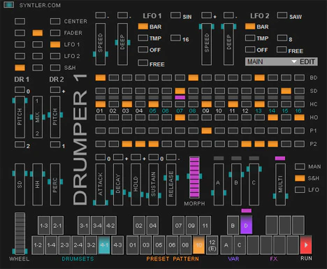 Drumper 1 plugin interface