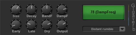 Gigaverb plugin interface